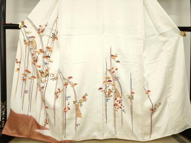 平和屋着物●訪問着　吉祥花文　正絹　逸品　AABD0880ck