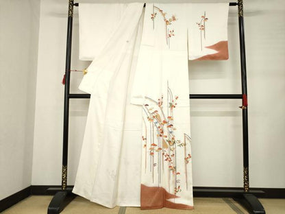 平和屋着物●訪問着　吉祥花文　正絹　逸品　AABD0880ck