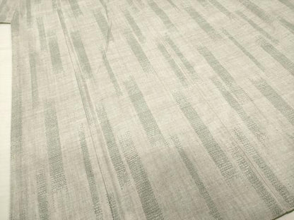 平和屋着物●本場結城紬 重要無形文化財 120亀甲 飛び亀甲柄 短冊文 茶鼠色地 正絹 逸品 AABD0888ck
