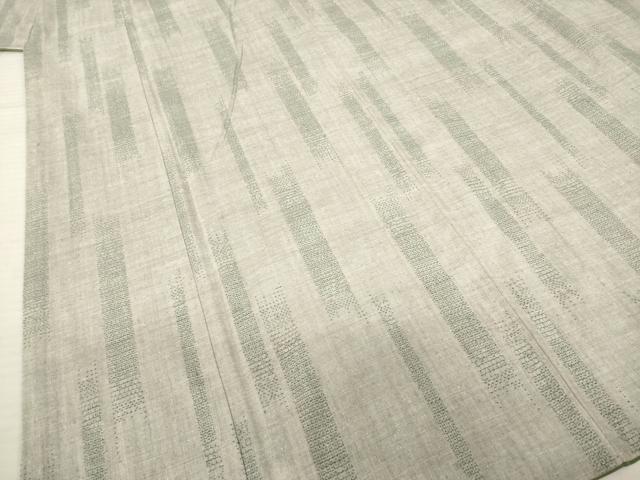 平和屋着物●本場結城紬 重要無形文化財 120亀甲 飛び亀甲柄 短冊文 茶鼠色地 正絹 逸品 AABD0888ck