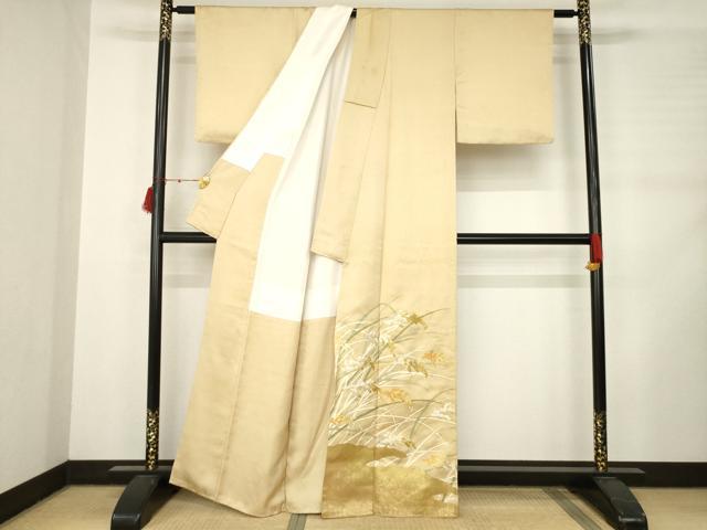 平和屋着物●豪華色留袖　稲穂　正絹　逸品　AABD0896ck