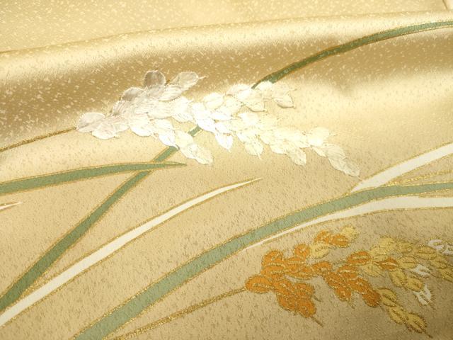 平和屋着物●豪華色留袖　稲穂　正絹　逸品　AABD0896ck