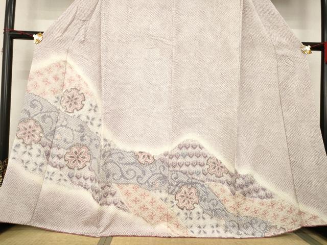 平和屋着物●訪問着 総絞り 道長雪輪花文 正絹 逸品 AABD0901ck