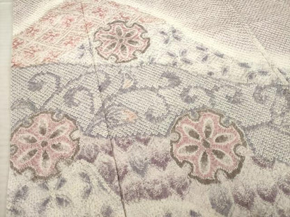 平和屋着物●訪問着 総絞り 道長雪輪花文 正絹 逸品 AABD0901ck