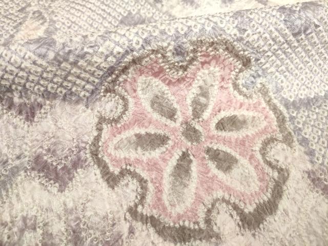 平和屋着物●訪問着 総絞り 道長雪輪花文 正絹 逸品 AABD0901ck