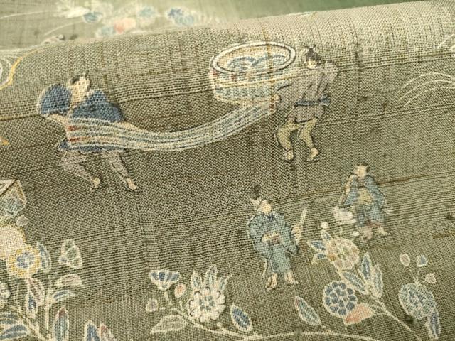平和屋着物●染織の名門 しょうざん 生紬 訪問着 風景文 暈し染め 正絹 逸品 AABD0916ck