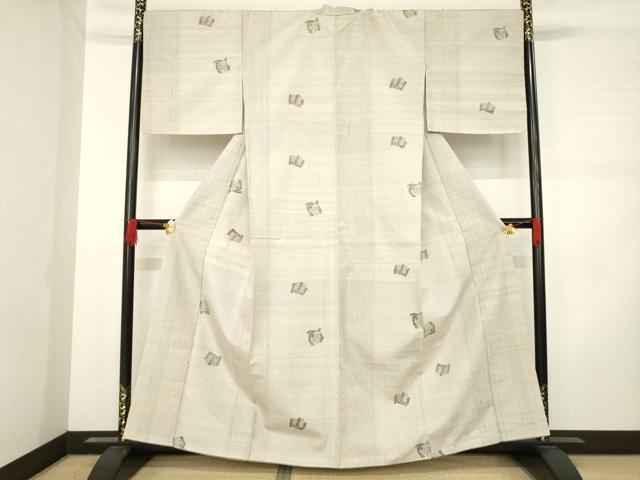 平和屋着物●上質な紬 間道 正絹 逸品 AABD0931ck
