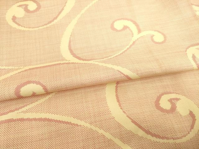 平和屋着物●本場大島紬　カタス9マルキ　唐草文　正絹　逸品　AABD0937ck