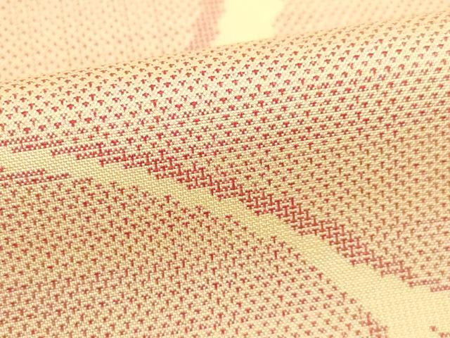 平和屋着物●本場大島紬　カタス9マルキ　唐草文　正絹　逸品　AABD0937ck