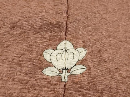 平和屋着物●本草木染作家 瑞鳳 色無地 蘇芳香色 正絹 逸品 AABD0939ck