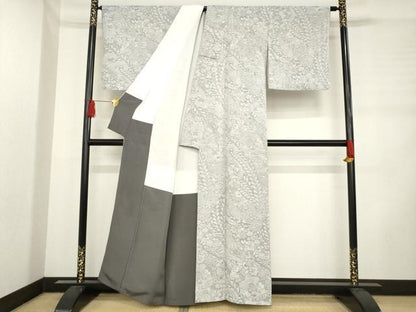平和屋着物●天目織 お召 辻が花 正絹 逸品 AABD0945ck