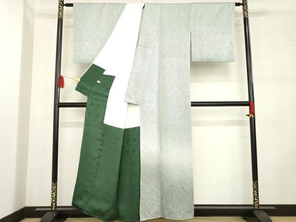 平和屋着物●訪問着 総絞り 霞文 暈し染め 正絹 逸品 AABD0952ck
