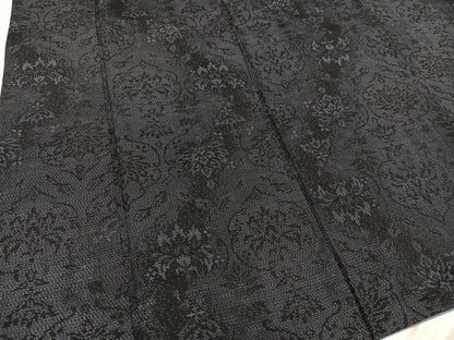 平和屋着物●結城紬 100亀甲 更紗文 正絹 逸品 AABD0961ph