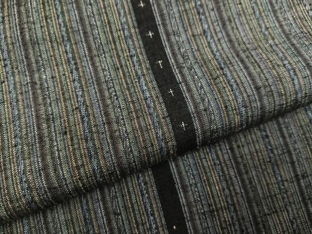 平和屋着物●上質な紬 間道 正絹 逸品 AABD0963ph