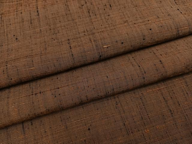 平和屋着物●男性　紬　アンサンブル　色無地　灰茶色　正絹　逸品　AABD0983ph