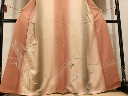 平和屋着物●訪問着 竹屋町刺繍 枝椿 暈し染め 金銀彩 そごう扱い 正絹 逸品 未使用 AABD0988ph