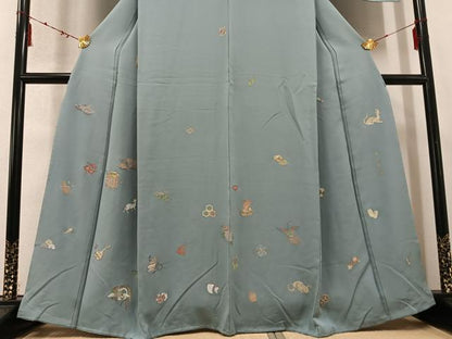 平和屋着物●訪問着 作家物 寿光織 鳥獣 正絹 逸品 未使用 AABD0991ph