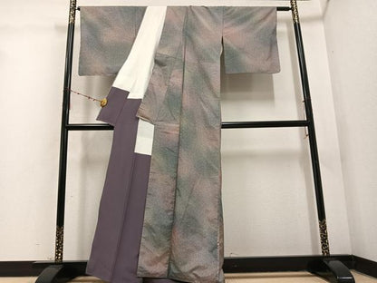 平和屋着物●本場大島紬　染大島　霞文　暈し染め　正絹　逸品　AABD1007ph