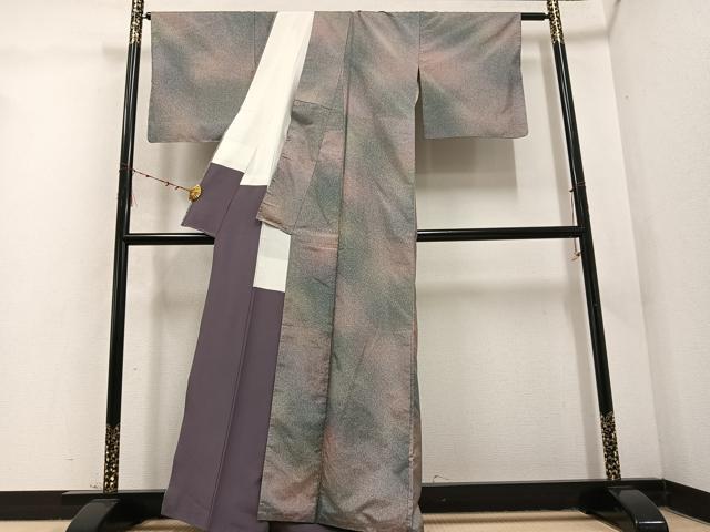 平和屋着物●本場大島紬　染大島　霞文　暈し染め　正絹　逸品　AABD1007ph