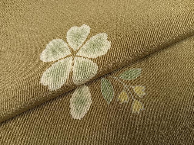 平和屋着物○上質な小紋 舞桜文 正絹 逸品 AABD1013ph