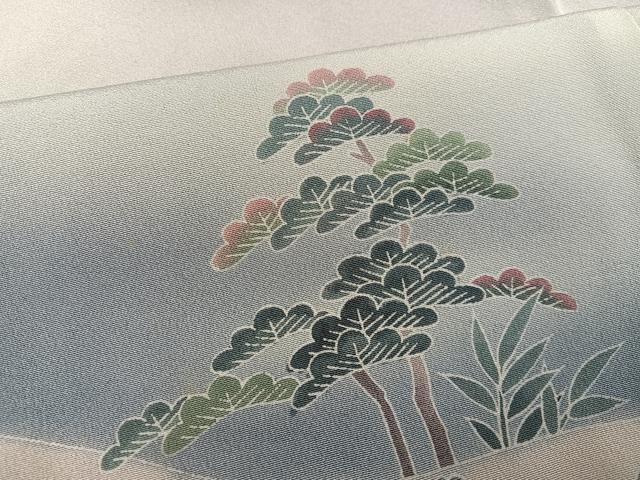 平和屋着物●訪問着 友禅 作家物 浜松風景人物文 暈し染め 正絹 逸品 未使用 AABD1031ph