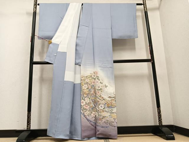 平和屋着物●豪華色留袖　寿光織　草麗融合　花宝尽くし　暈し染め　金銀糸　正絹　逸品　AABD1036ph