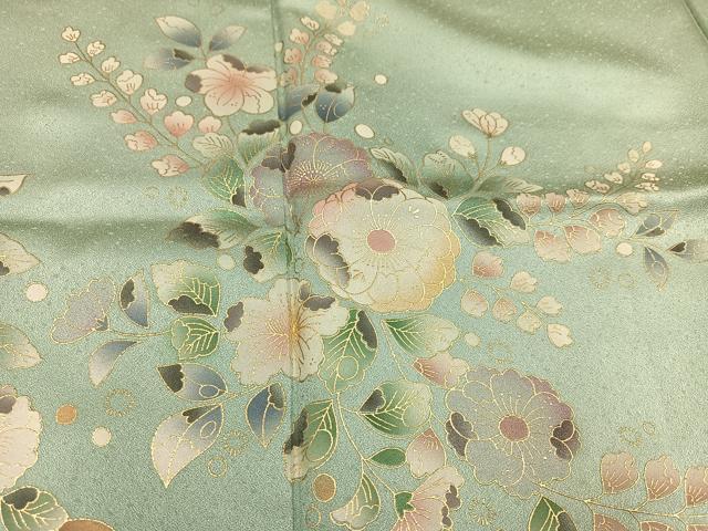 平和屋着物●訪問着 辻が花 暈し染め 金彩 正絹 逸品 AABD1037ph