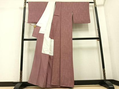 平和屋着物●上質な色無地 格子地紋 鴇浅葱色 正絹 逸品 AABD1039ph