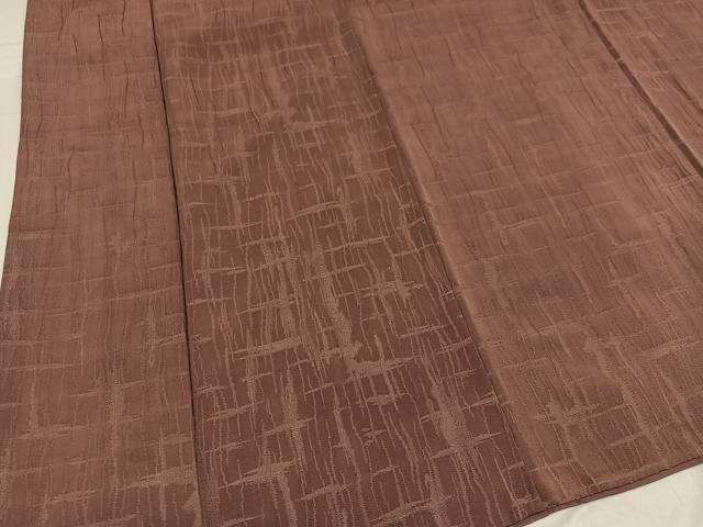 平和屋着物●上質な色無地 格子地紋 鴇浅葱色 正絹 逸品 AABD1039ph