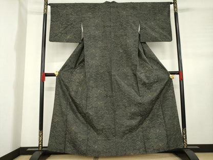 平和屋着物●本場大島紬 風景文 正絹 逸品 AABD1098ck