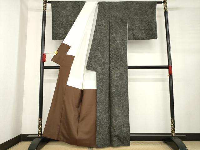 平和屋着物●本場大島紬 風景文 正絹 逸品 AABD1098ck