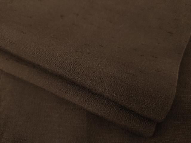 平和屋着物●男性 紬 アンサンブル 色無地 赤墨色 正絹 逸品 AABD1115ck