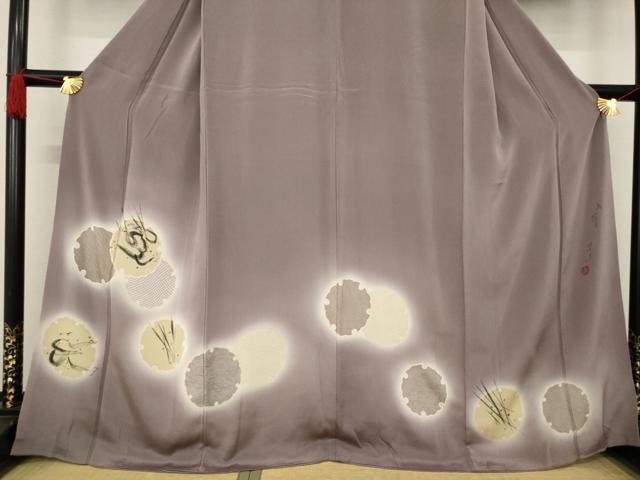平和屋着物●訪問着　作家物　雪輪重ね文　暈し染め　正絹　逸品　AABH9591ck