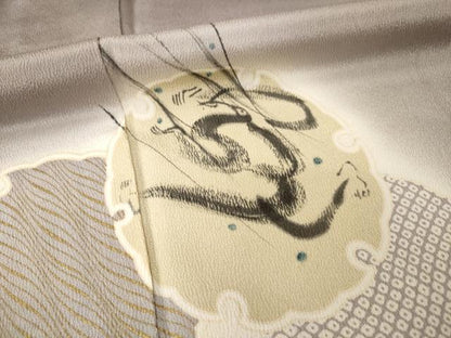 平和屋着物●訪問着　作家物　雪輪重ね文　暈し染め　正絹　逸品　AABH9591ck