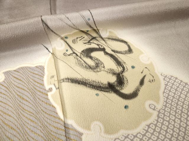 平和屋着物●訪問着　作家物　雪輪重ね文　暈し染め　正絹　逸品　AABH9591ck