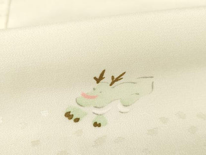 平和屋着物●長襦袢　無双仕立て　手描き　玩具文　金彩　広衿仕立て　正絹　逸品　未使用　AABD1135ck