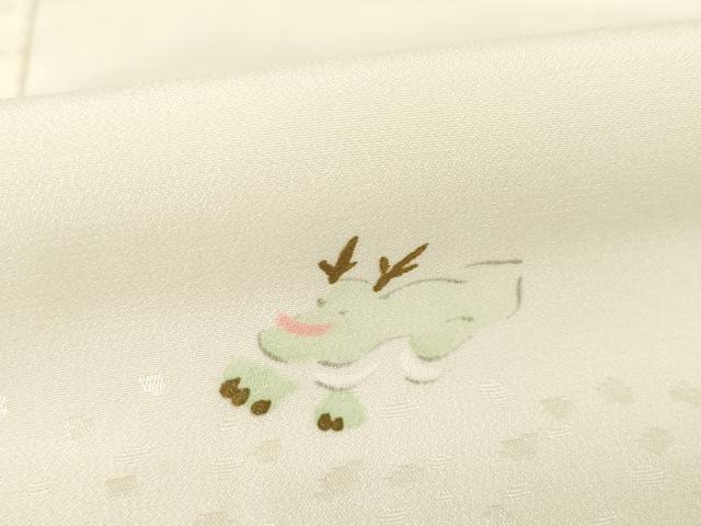 平和屋着物●長襦袢　無双仕立て　手描き　玩具文　金彩　広衿仕立て　正絹　逸品　未使用　AABD1135ck
