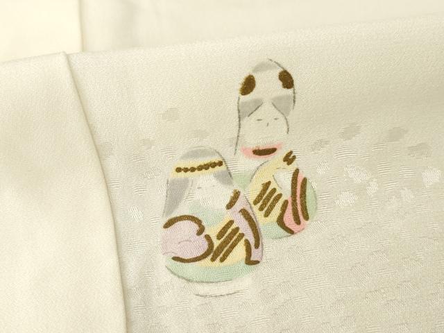 平和屋着物●長襦袢　無双仕立て　手描き　玩具文　金彩　広衿仕立て　正絹　逸品　未使用　AABD1135ck