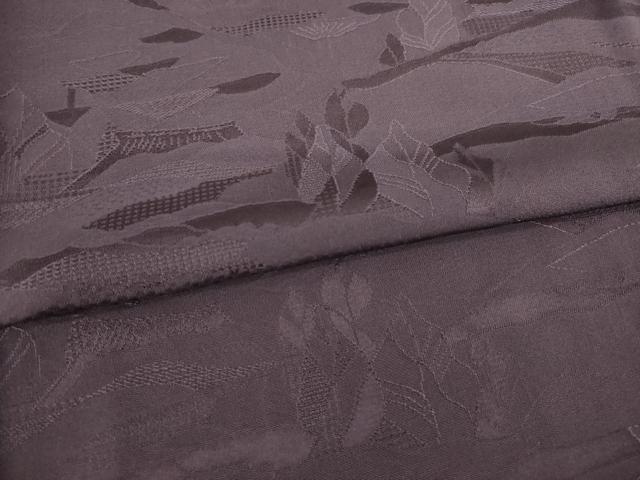 平和屋着物●上質な色無地 樹林地紋 滅紫色 正絹 逸品 未使用 AABD1157ck