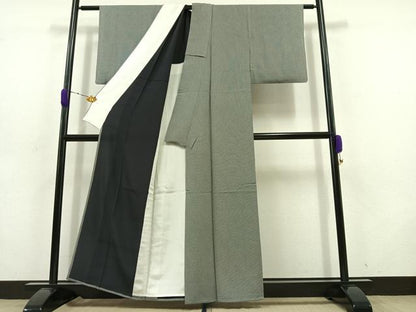 平和屋着物▽江戸小紋 単衣 角通し 正絹 逸品 AABD1238jh