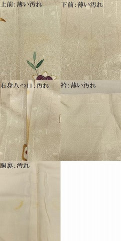 平和屋着物■上質な小紋　笠松　橘　金彩　正絹　逸品　AABD1249oa