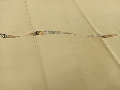 平和屋着物■色留訪問着 作家物 刺繍 樹林文 金銀糸 正絹 逸品 AABD1268oa