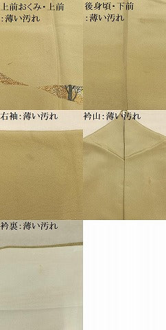 平和屋着物■色留訪問着 作家物 刺繍 樹林文 金銀糸 正絹 逸品 AABD1268oa