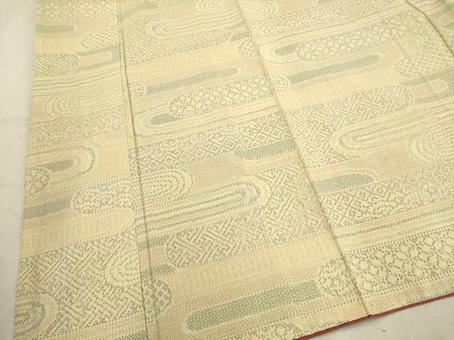 平和屋着物■上質な紬　霞文　正絹　逸品　AABD1286ma