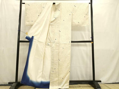 平和屋着物■上質な小紋　絞り　石垣文　正絹　逸品　AABD1343ma