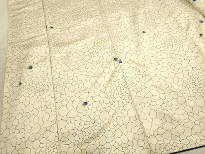 平和屋着物■上質な小紋　絞り　石垣文　正絹　逸品　AABD1343ma