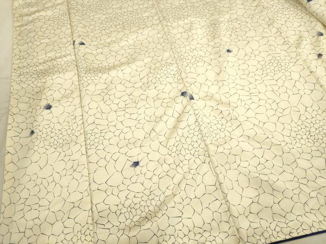 平和屋着物■上質な小紋　絞り　石垣文　正絹　逸品　AABD1343ma