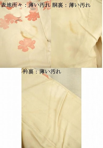 平和屋着物■上質な小紋　草花文　正絹　逸品　AABD1346ma