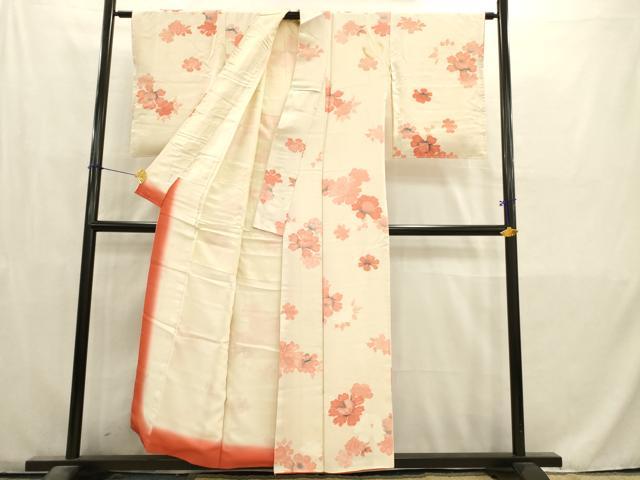 平和屋着物■上質な小紋　草花文　正絹　逸品　AABD1346ma