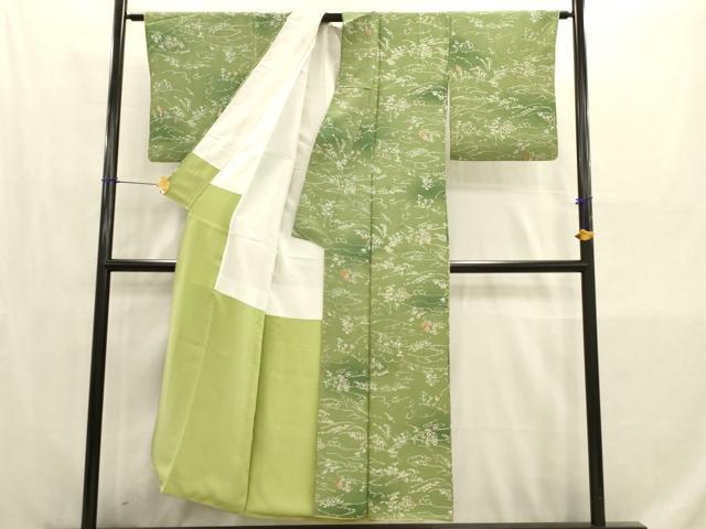 平和屋着物■上質な小紋　草花文　暈し染め　正絹　逸品　AABD1349ma
